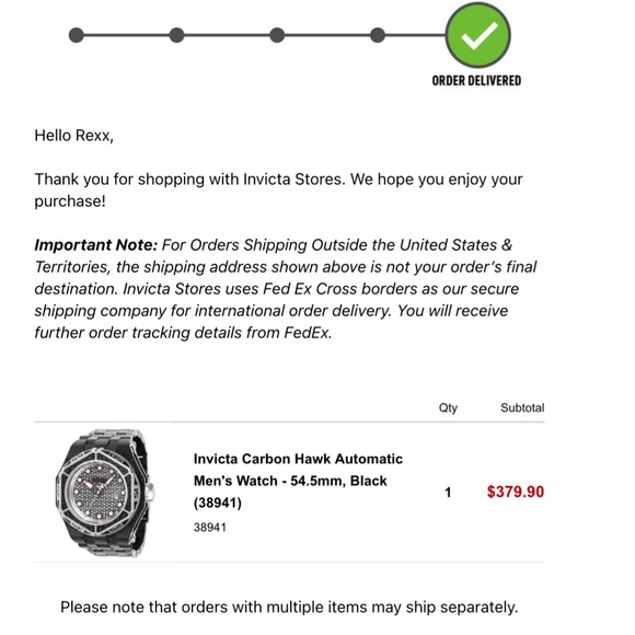 Brand new Invicta Carbon Hawk Reserve - Picture 5 of 5